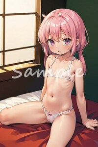 [1点限り A4 高画質 アート ポスター ラミネート付] セクシー アイドル 美女 美人 かわいい 女の子 制服 下着 イラスト アニメ 同人 AG080