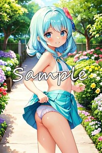 [1点限り A4 高画質 アート ポスター ラミネート付] セクシー アイドル 美女 美人 かわいい 女の子 制服 下着 イラスト アニメ 同人 AG103