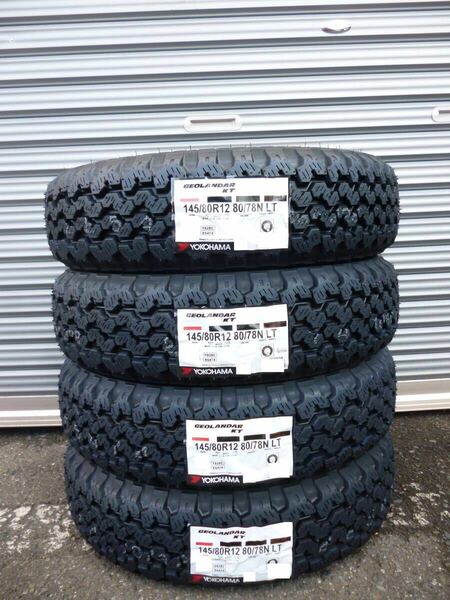 H☆全国送料込☆新品ヨコハマジオランダーKT☆145/80R12 80/78☆145R12 6PR相当☆４本☆ハイゼットエブリィキャリィサンバーNバンアトレー