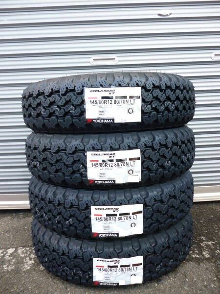 H☆全国送料込☆新品ヨコハマジオランダーKT☆145/80R12 80/78☆145R12 6PR相当☆４本☆ハイゼットエブリィキャリィサンバーNバン