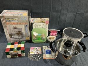 ①【まとめ売り】【10点セット】食器系、キッチン用品 調味料スタンド No.H-7487 鍋 LockSy 耐熱ガラス製急須 等 さ