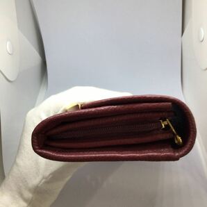 シーバイクロエ 長財布 二つ折りリジー LIZZIE フラップウォレット 二つ折り長財布 赤茶 ワインレッド ゴールド 金 大容量 ポケットの画像6