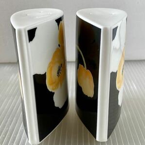 Mikasa（ミカサ）Narumi Japan(ナルミジャパン）Art Deco ソルト＆ペッパー 花柄陶器 ビンテージ品（1970年代）の画像5