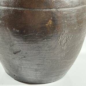 花壷 花瓶 華壺 弥生 詳細不明 作者不明 陶器 ヒビあり 共箱破損  H 約25cm 口外径 約15cm 最大径 約21cm の画像6