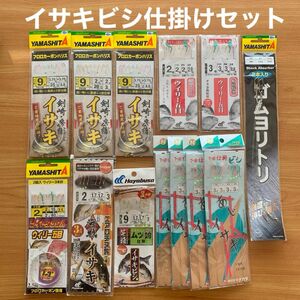 イサキ(1) アジ　仕掛　13点　ビシ釣　海戦　ライトタックル　LT ウィリー　クッションゴム　シャクリ　サビキ　船　釣り針　海釣