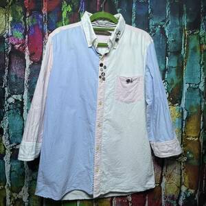 PINKPONC ピンクポンク 7分丈シャツ size L