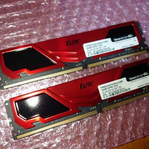 Team DDR4 3200Mhz PC4-25600 16GB×2 32GB デスクトップ用メモリ Elite Plus シリーズの画像1