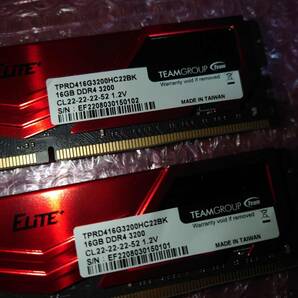 Team DDR4 3200Mhz PC4-25600 16GB×2 32GB デスクトップ用メモリ Elite Plus シリーズの画像2