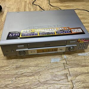 A3-75 TOSHIBA 東芝 ビデオデッキ カセットVTR A-F11 2001年製 リモコン欠品 通電のみ確認 ジャンク