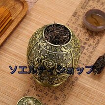 良い品質☆古錫茶 手作り 茶叶罐 茶葉罐 茶筒 茶筒 銅器 茶入 茶入れ 茶心壺 茶道具 煎茶道具 茶器 茶保存密封茶保存罐_画像4