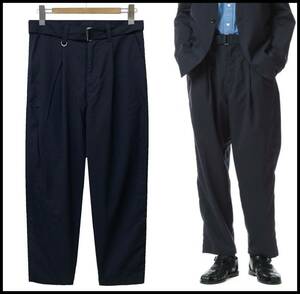 SOPHNET ソフネット 22SS WIDE BELTED BAGGY TUCK TAPERED PANTS ベルト タック ワイド バギー テーパード パンツ M uniform experiment