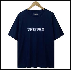 uniform experiment 22AW COLLEGE TEE カレッジ ロゴ プリント ビッグ オーバーサイズ Tシャツ カットソー ネイビー 紺 2 SOPHNET FCRB