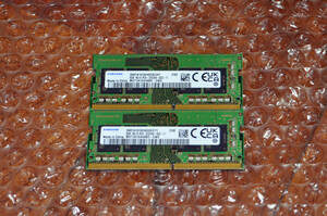 SAMSUNG M471A1G44AB0-CWE 合計 16GB ( 8GB 2枚組 ) SODIMM DDR4-3200 PC4-25600 8GB 2枚組 動作品