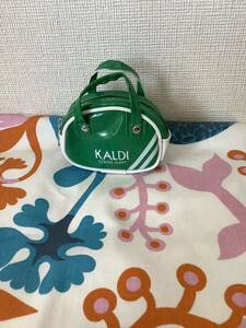 #大人気★限定完売★KALDI★レトロスポーツバッグ型ミニバッグ※チョコレート無し★G★グリーン★カルディコーヒーファーム★チャーム