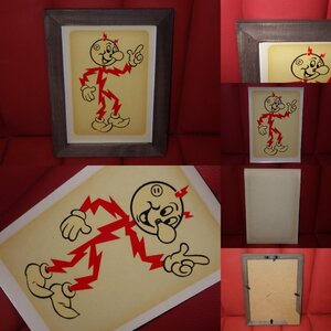 60’S★レディキロワット★水貼り デカール★4★ビンテージ★壁掛け★ポスター★REDDY KILOWATT★アドバタイジング★USA★レディキロ