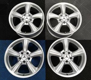 中古品 メルセデスベンツ R171 SLK純正 17インチ フロント 7.5J +36 リア 8.5J +30 PCD112 歪みチェック済