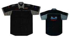 CHEVROLET Racing　シボレー　半袖クルーシャツ 黒/灰　M-Lサイズ