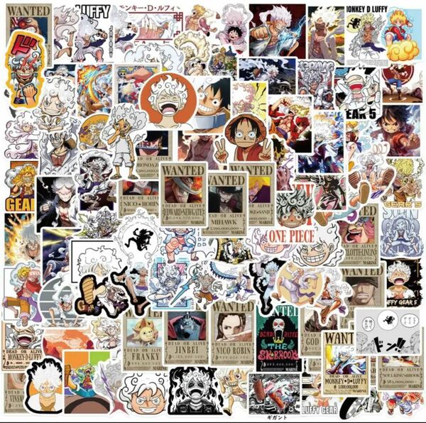 ONE PIECE　ステッカーシール　ルフィー　ニカ　50枚セット　ランダム