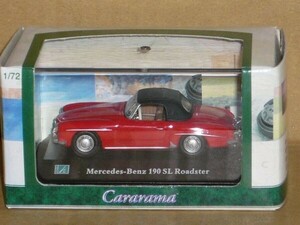 1/72 Cararama Mercedes-Benz 190SL Roadster トップ有 赤