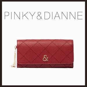 ○★新品 未使用 PINKY&DIANNE キャビア 定番長財布 レッド○●