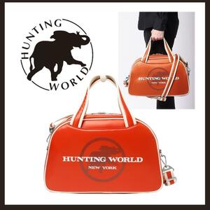 ○★新品 未使用 HUNTING WORLD アビエーション ダッフル オレンジ○●