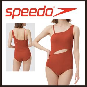 ○★新品未使用 SPEEDO リファインドキーホールスーツ 定番フィットネス水着 レンガ S○●