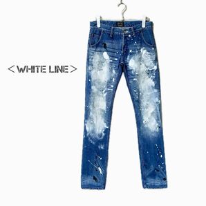 WHITE LINE ペインテッドデニムパンツ