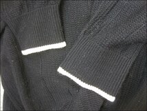 Bana8・衣類◆DAKS ダックス ゴルフ 長袖 Vネック ニット セーター 黒 Mサイズ トップス_画像7