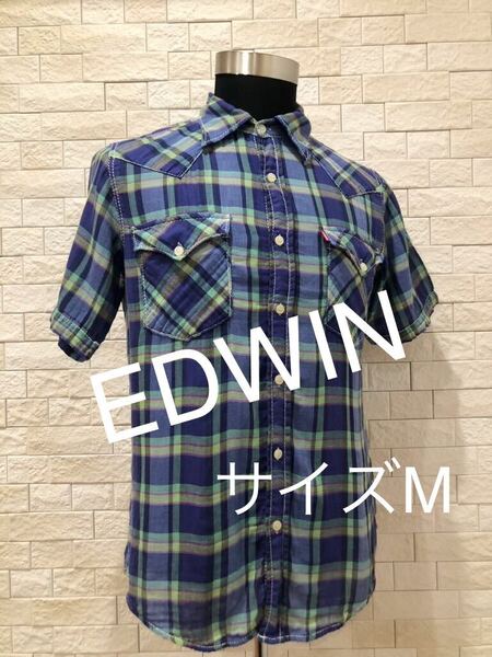 EDWIN エドウィン 半袖 シャツ 薄手シャツ サイズM 送料無料　即決