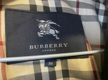 USEDバーバリーBURBERRY LONDONロンドン38Mサイズノバチェックノヴァチェック黒ブラックハーフコートトレンチコート三陽商会_画像4