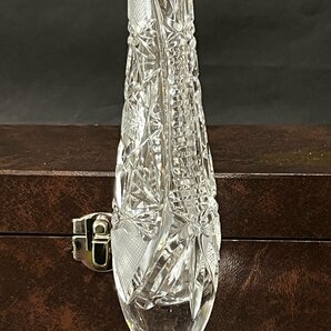 ◆ ボヘミアグラス BOHEMIA GLASS クリスタル 切子 カットグラス 花器 花瓶 ◆の画像4