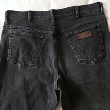 Wrangler 後染めブラックジーンズ/デニム 黒/古着/実寸W40L27【YLV2054】_画像9