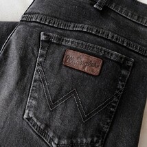 Wrangler 後染めブラックジーンズ/デニム 黒/古着/実寸W40L27【YLV2054】_画像2