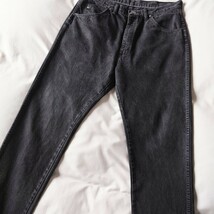 USA製 Wrangler 後染めブラックジーンズ/デニムパンツ 黒/古着/実寸W34L29【YLV2069】_画像8