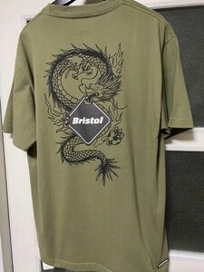 M FCRB Bristol DRAGON BACK EMBLEM TEAM S/S TEE カーキ 24SS ドラゴン Tシャツ