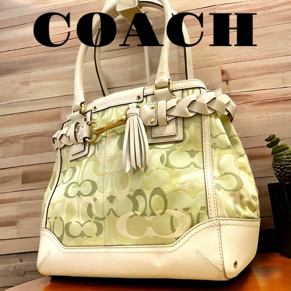 COACH コーチ ハンドバッグ トートバッグ シグネチャー トート キャンバス　レザー　レディース　メンズ