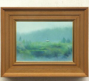 【GLC】小泉守邦 「煙雨」 油彩4号 無所属 ヒーリングアーティスト 熊野速玉大社に油絵奉納画家