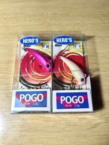 POGO 3.2g ポゴ HS トレモポゴ　HERO'Sカラー　ピンクサンド(グロー)、メタピン