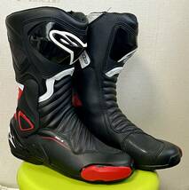 【送料込】alpinestars SMX-6 v2 (26cm) アルパインスターズ ブーツ(41サイズ) ブラック/レッド_画像4