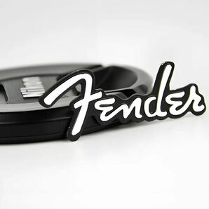 Fender フェンダー アルミ エンブレム プレート シルバー/ブラック b