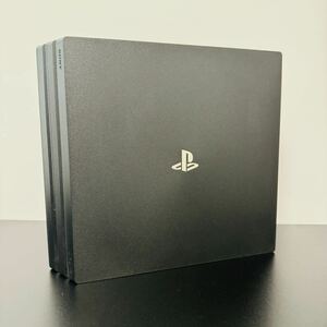 【PS4Pro】 CHU7100B SONY ps4 pro 1TB Jet Black 動作確認済み 本体 ケーブル付属 4K HDR 中古 動作品