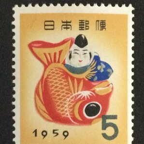 ■■コレクション出品■■【年賀切手】昭和３４年用 １９５９年 額面５円の画像1