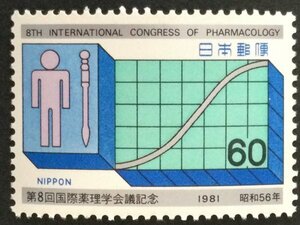 ■■コレクション出品■■【第８回国際薬理学会議】１９８１年　額面６０円