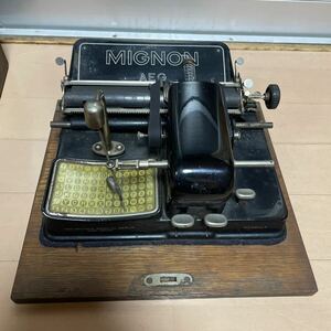  Vintage typewriter .MIGNON 100 year front super-rare 