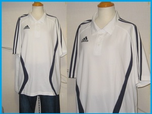 * прекрасный товар! Adidas поли белый рубашка-поло с коротким рукавом XO