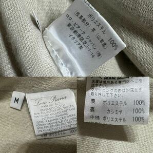 美品 ロロピアーナ 本家 Loro Piana 裏地カシミヤ100% キルティング ジャケット ブルゾン コート ストームシステム 防水 防風 M〜L グレーの画像9