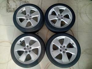 TOYOTA 純正 17inc DUNLOP DIGI-T YRE 215/45R17 ４本 5穴 PCD 100 ET +50 7J PRIUS ウィッシュ アリオン 86 CT トヨタ 美品 売切り