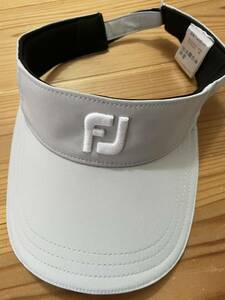 送料込み！FOOT JOY ゴルフサンバイザー FJ サンバイザー グレー GOLF ゴルフウェア 帽子 フットジョイ 