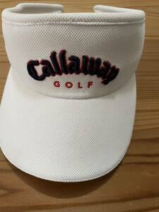 Callaway ゴルフサンバイザー サンバイザー ホワイト 白 キャロウェイ 帽子 GOLF ゴルフウェア ロゴサンバイザーキャップ