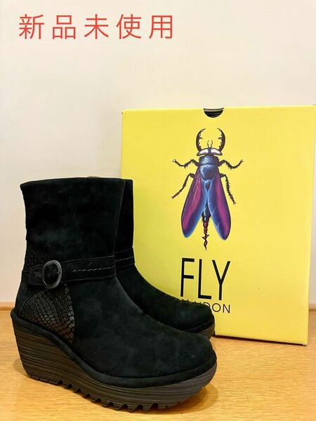 訳あり新品未使用・FLY LONDON・ミドルブーツ　¥30,800 ブラック